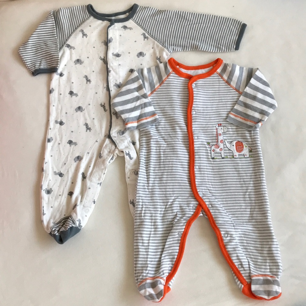 2 Piece Bundle of Little Footed One Piece Suits